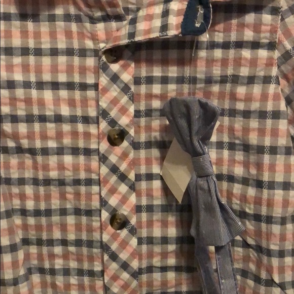Cat & Jack 12 Month Plaid Bow Tie Easter Outfit - Picture 4 of 6